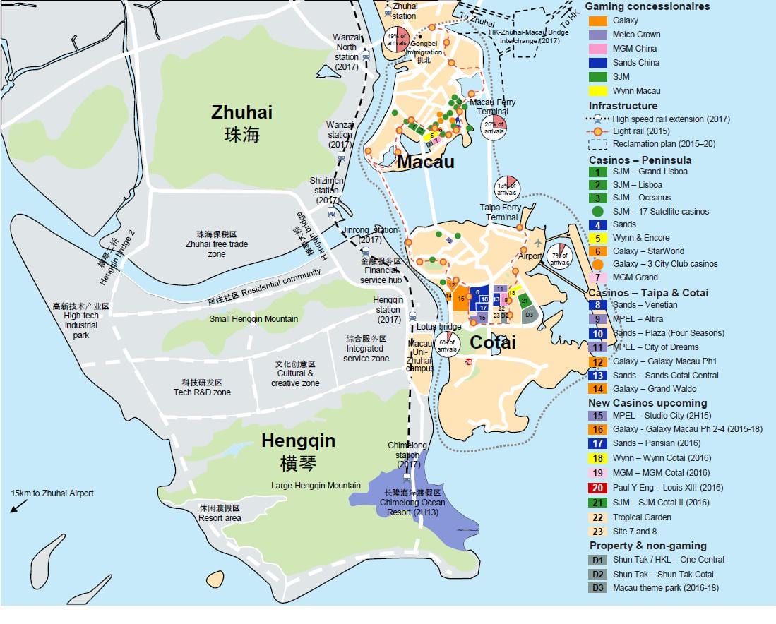 harta e kuqe tregun e Macau