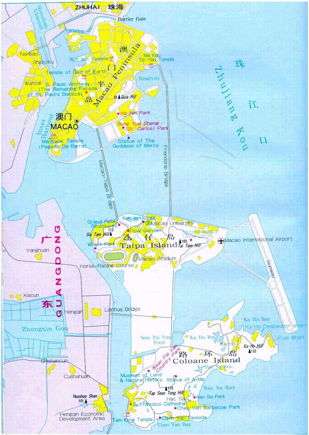 harta e Macau qytetit