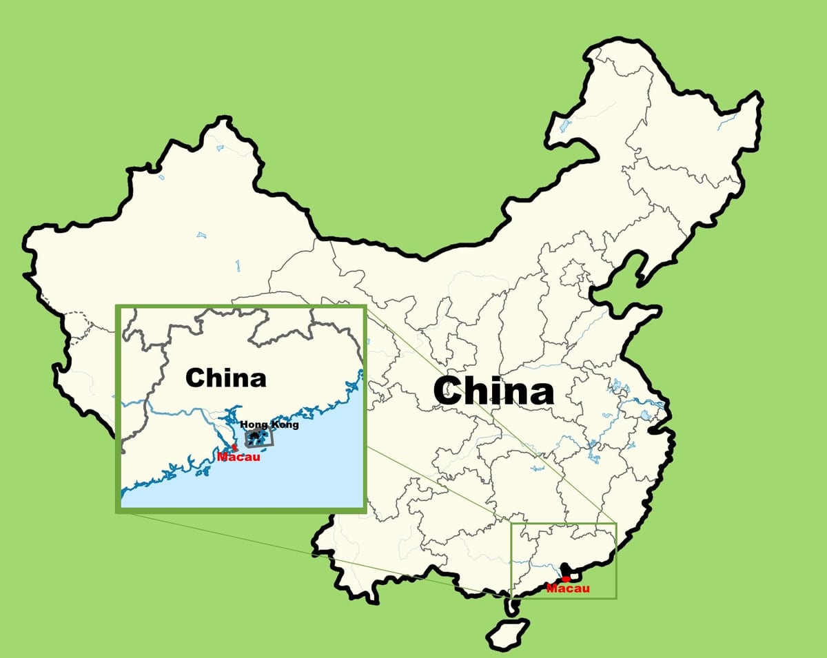 Macau hartë të azisë