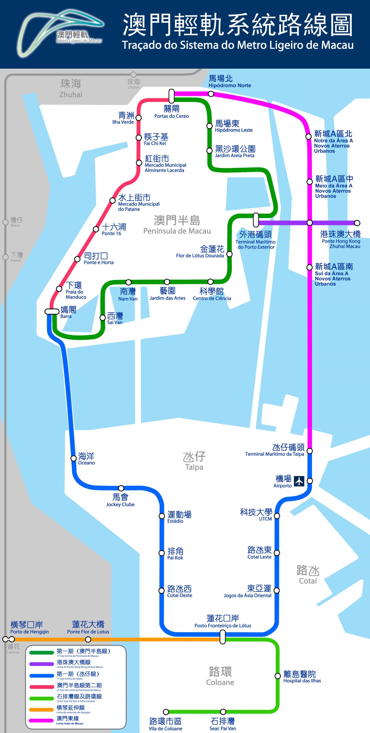 harta e Macau tren