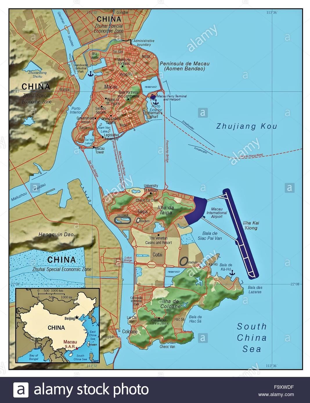 Macau vend në hartë të botës